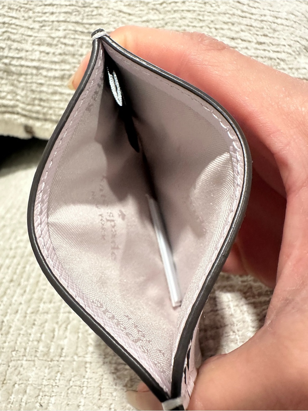 NWT-Kate Soade Pale Pink Saffiano Leather Card Holder - Picture 6 of 7